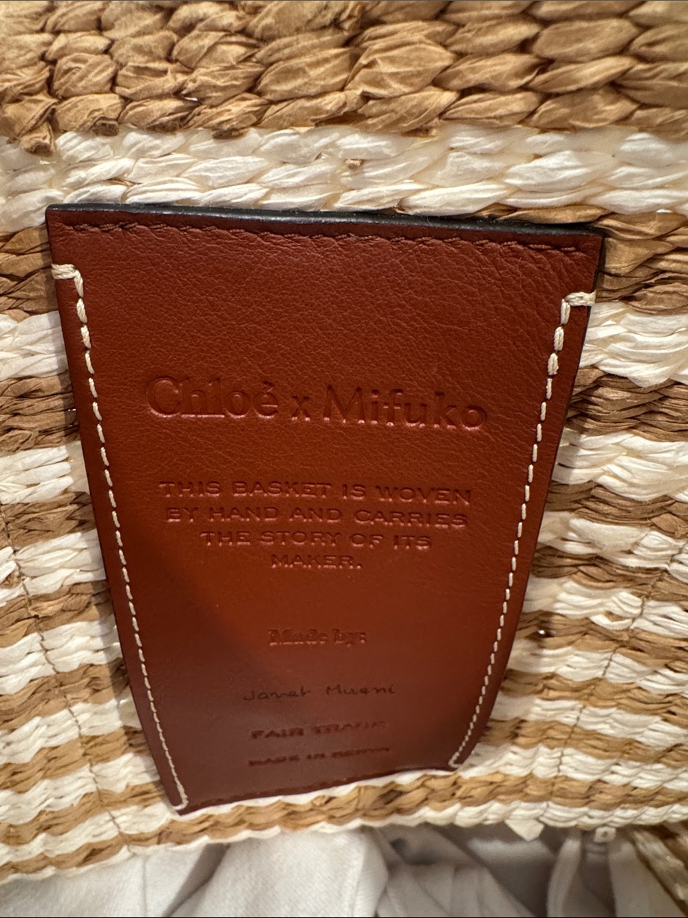Chloe Mifuko large Woody Basket Tote - Picture 4 of 6